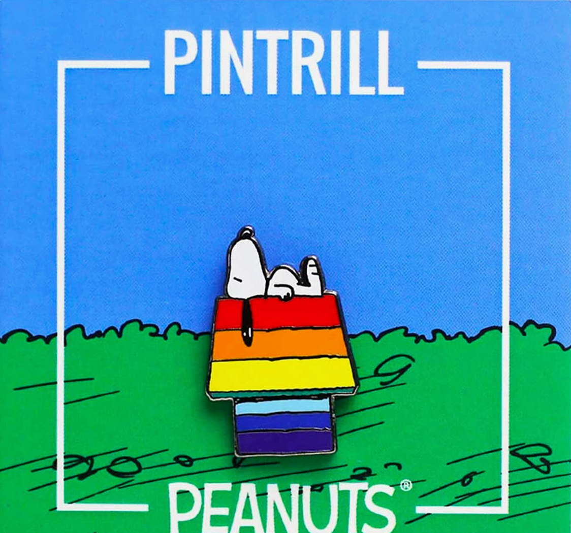 Snoopy Rainbow House Pin