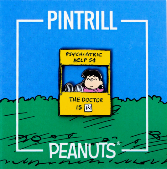 Lucy's Psychiatry Booth Pin
