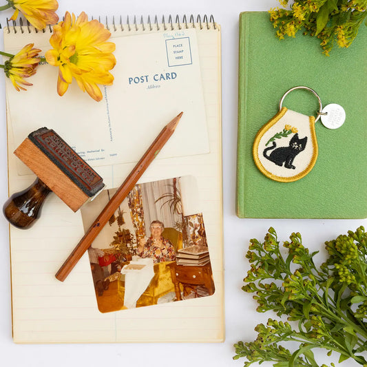 Black Cat Patch Keychain