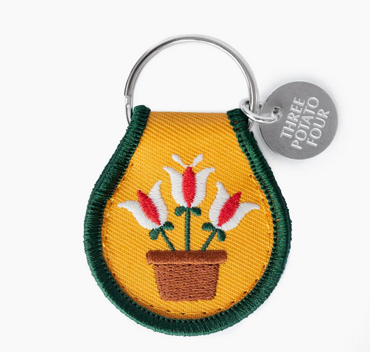 Patch Keychain - Potted Tulips