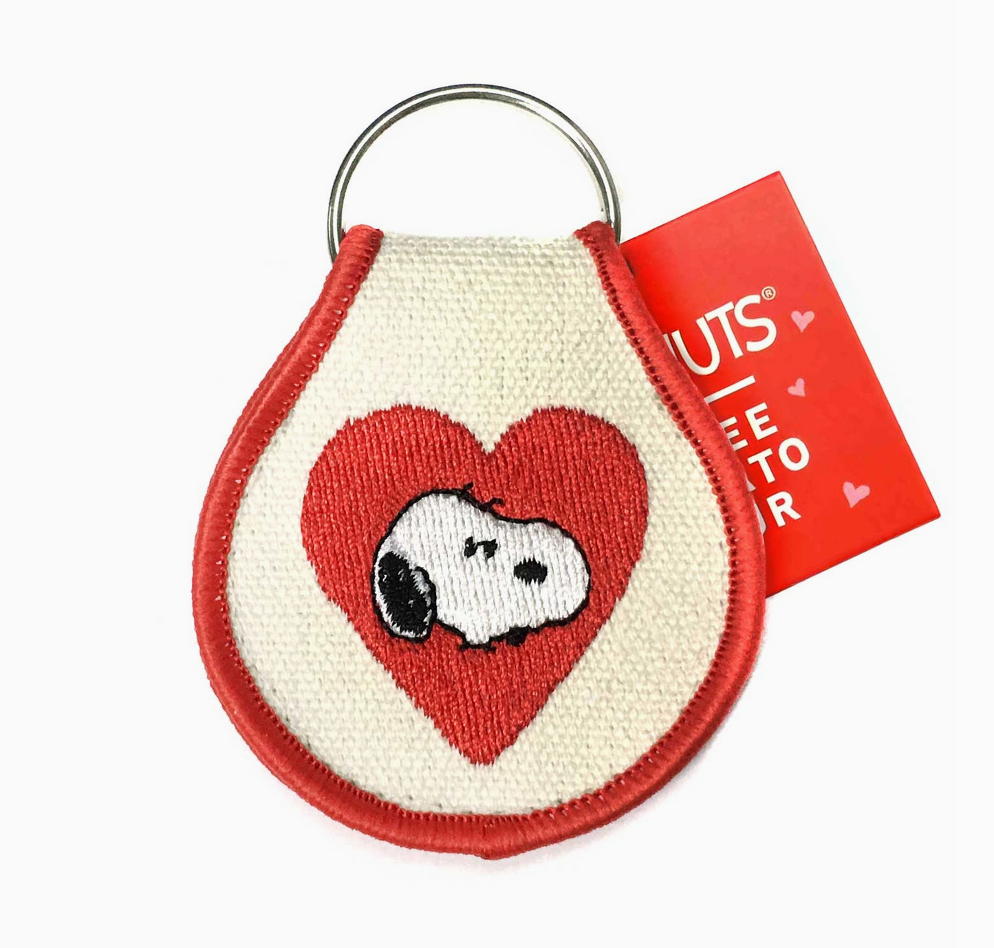 3P4 X Peanuts® Valentine- Snoopy Heart Patch Keychain