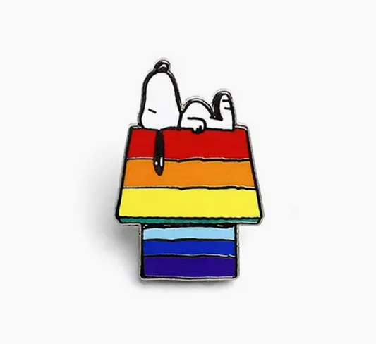 Snoopy Rainbow House Pin