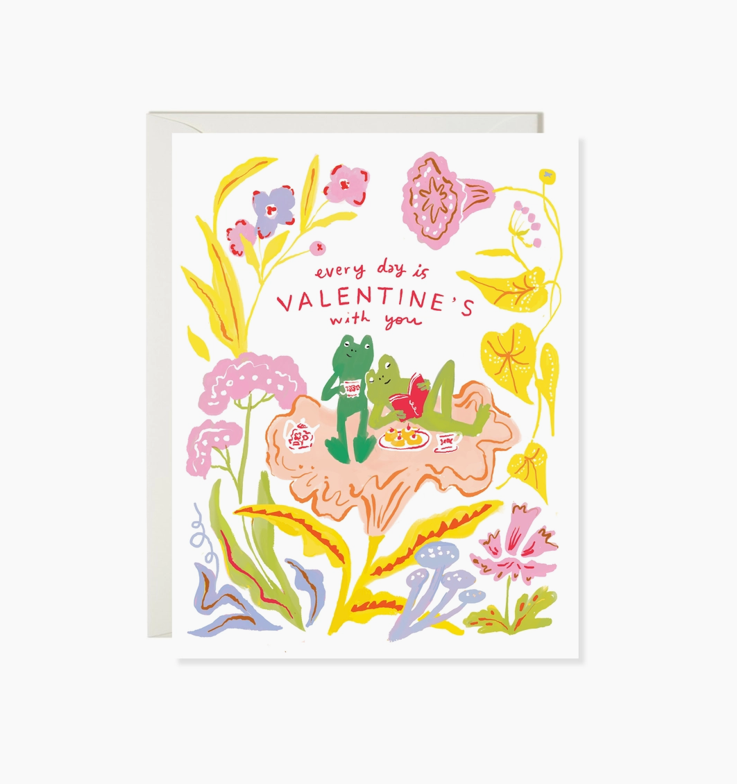 Frog Picnic Valentine - Card